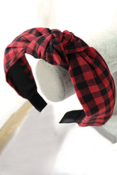 Plaid Knotted Vintage Wide Headband - Shah S. Sahota